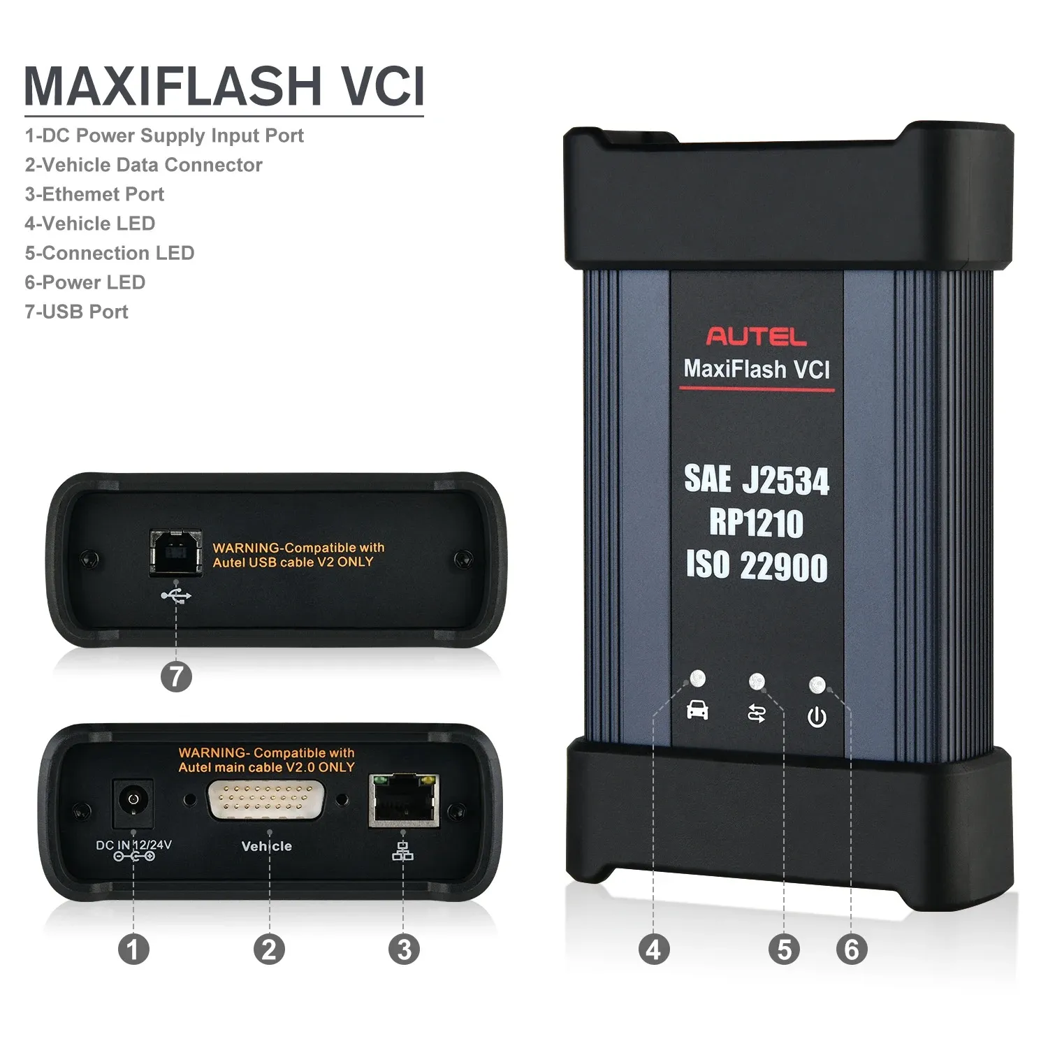 Autel MaxiSYS Ultra Lite – příslušenství a VCI